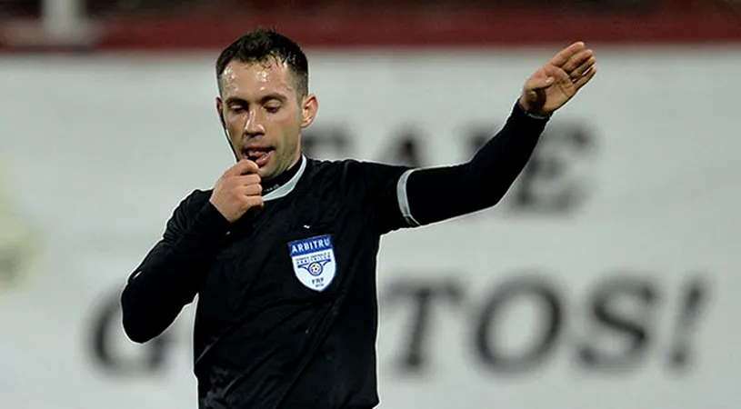 Centralul George Găman** arbitrează meciul tur al barajului ACS Poli - UTA