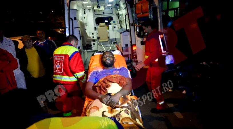Momente de coșmar la Ploiești. FOTO: Tamuz a fost transportat la spital imediat după meci. După o serie de controale, medicii au decis că jucătorul poate pleca acasă
