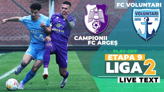 Remiză albă între CFC Argeș și FC Voluntari. Argeșenii au ratat șansa să urce pe locul 1, ilfovenii nu și-au asigura locul în barajul de promovare în prima ligă