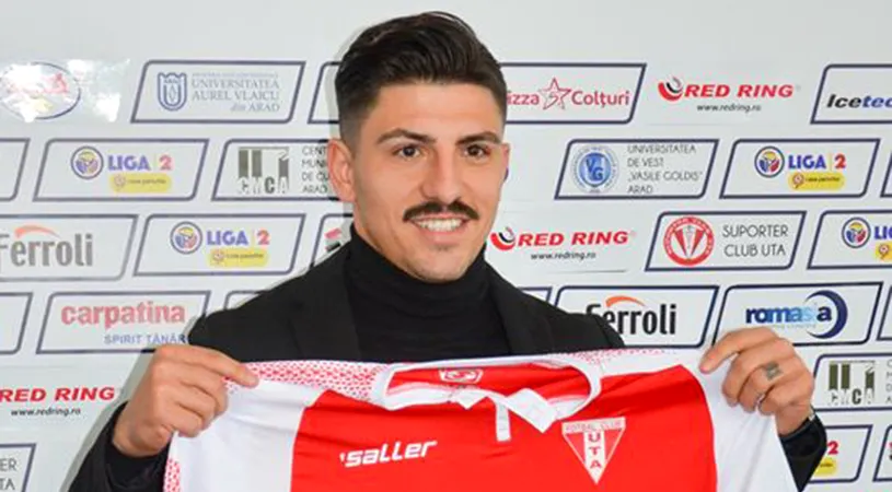 Un fundaș albanez cu meciuri în cupele europene, noua achiziție a echipei UTA.** În ultimele șase luni a stat pe tușă: 