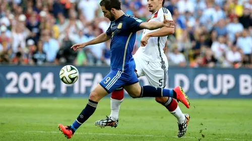 Higuain, ghinionistul de serviciu al finalei cu Germania. FOTO | Atacantul lui Napoli s-a bucurat, dar golul a fost anulat pentru offside