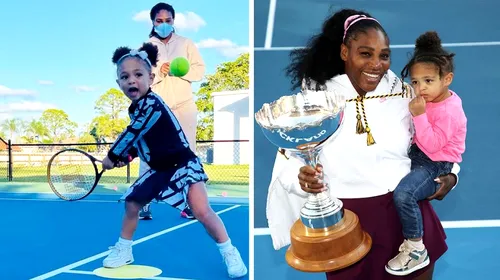 Serena Williams se pregătește să-i predea ștafeta fiicei sale! Alexis Olympia a început deja să joace tenis | FOTO