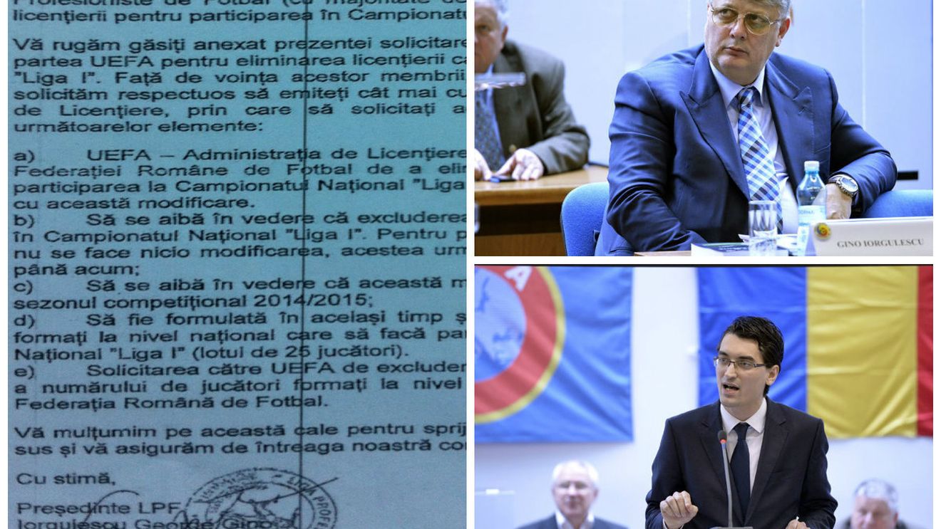 EXCLUSIV: Documentul intern prin care LPF solicită scoaterea licențelor pentru sezonul viitor. Ce modificări vrea să facă Gino Iorgulescu în regulamente