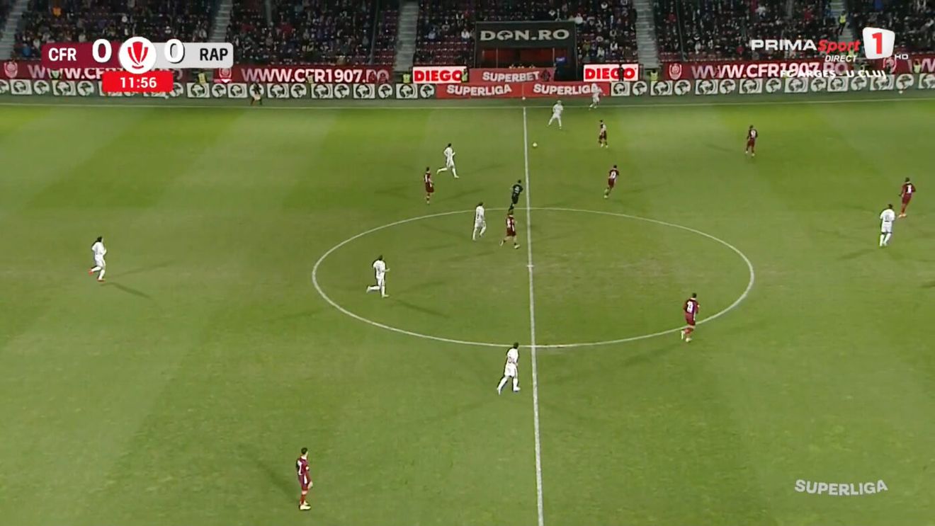 CFR Cluj - Rapid 0-0, Live Text Online, în etapa 2 din play-off-ul Superligii. Aliev dă peste transversală, de la 5 metri, cu poarta goală