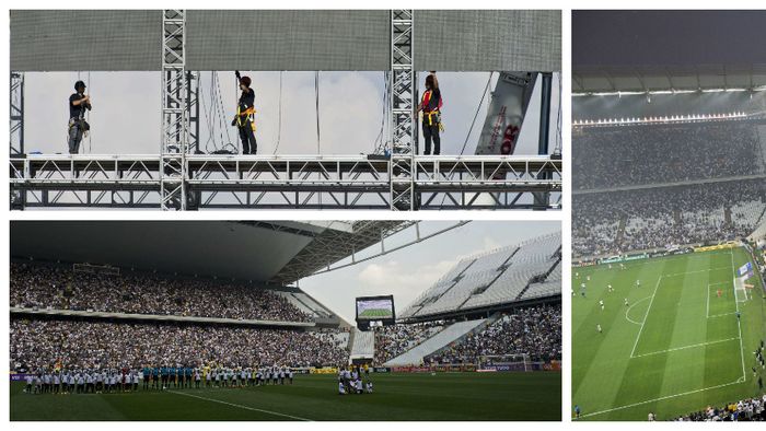 Situație critică pe arena care trebuie să găzduiască primul meci la Mondial: Stadionul "Sao Paulo" nu e gata și e probabil să nu fie terminat până pe 12 iunie, la ora partidei Brazilia-Croația