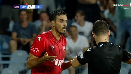 Hatem Elhamed, „cadou” pentru Universitatea Craiova în Conference League! Cum a făcut penalty cu Hapoel Beer Sheva și a văzut cartonașul roșu