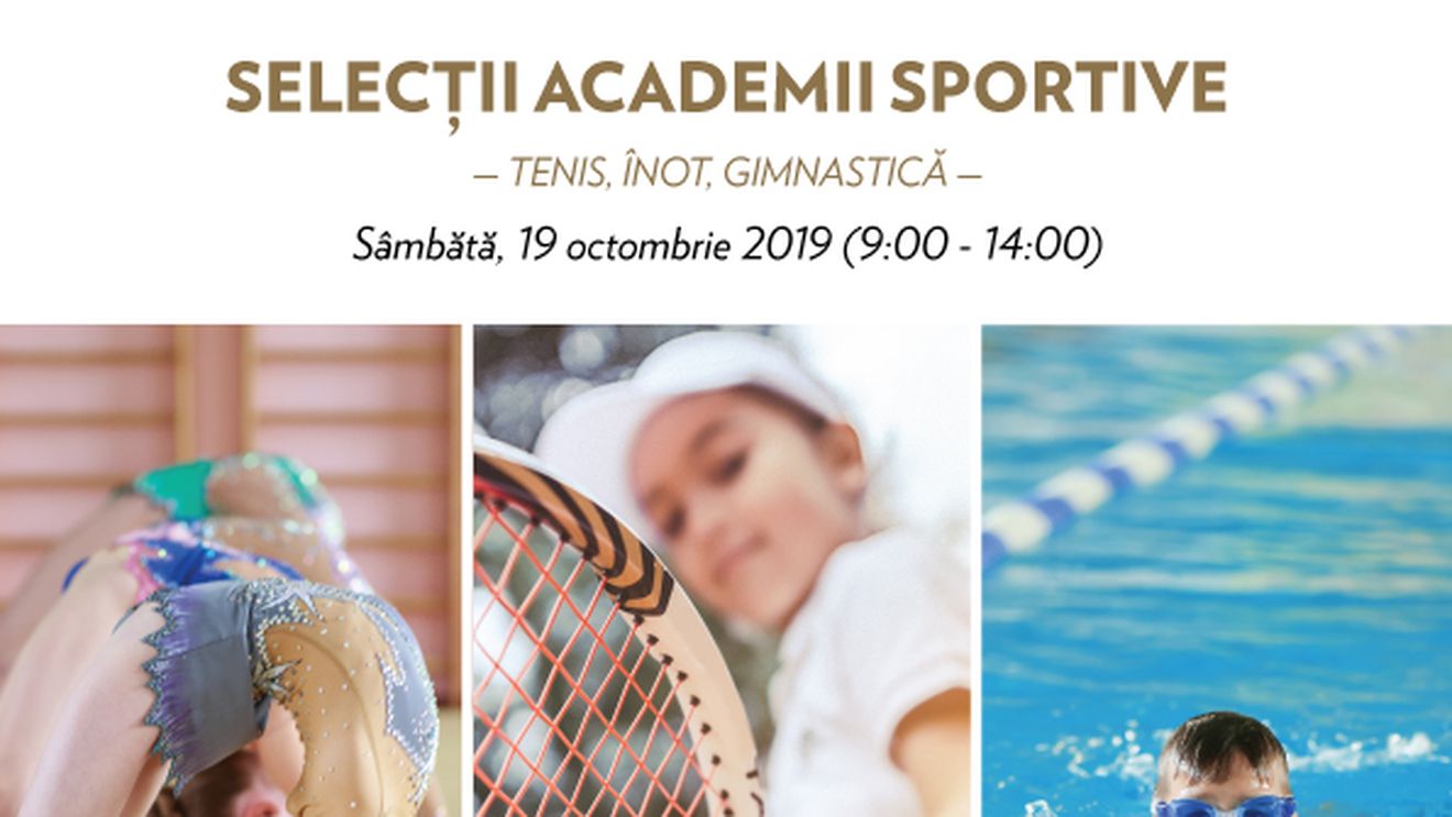 Stejarii Country Club organizează Selecțiile pentru Academiile de Tenis, Ȋnot si Gimnastică
