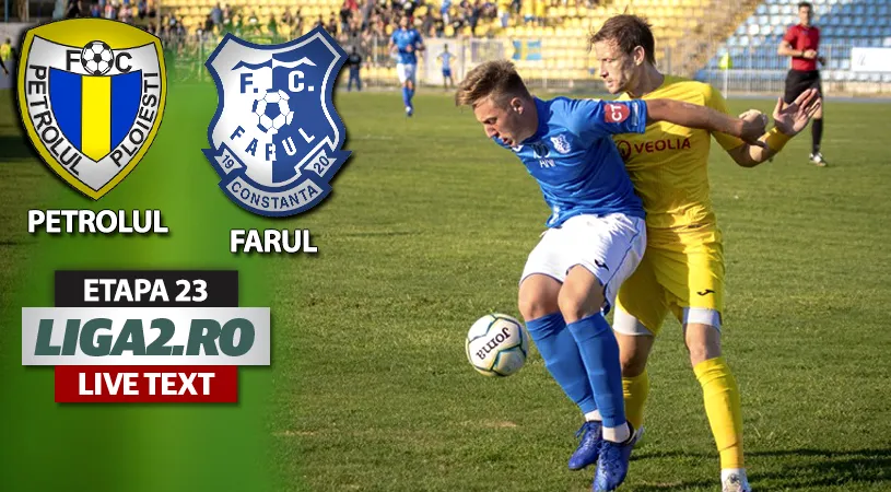 Petrolul și Farul au remizat ca în tur și fac noi pași greșiți în lupta pentru promovare.** Terenul a fost înclinat la o poartă, iar autobaza lui Ianis Zicu n-a cedat