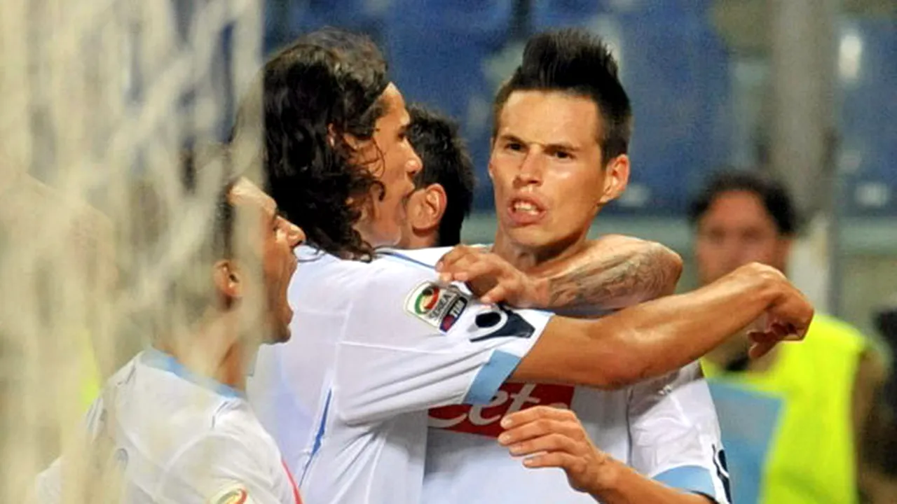 Geraldo și Abrudan tremură! VIDEO STELAR/ Tridentul ofensiv Hamsik - Cavani - Lavezzi e letal: vezi cifre înfricoșătoare