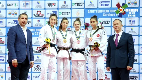 Aur și bronz la Campionatele Europene de judo pentru cadeți de la Sarajevo. Giorgia Hagianu – campioană europeană, Alexandra Pașca și Adrian Sulcă – locul trei