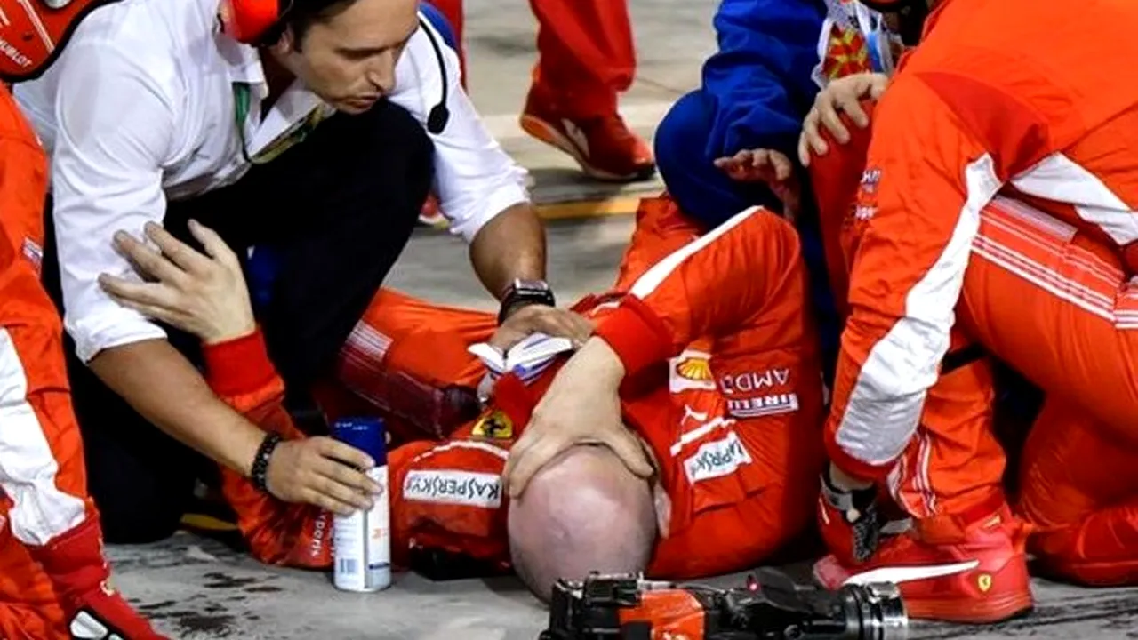 Verdictul medicilor în cazul mecanicului accidentat de Kimi Raikkonen în Bahrain