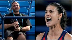 Sorana Cîrstea nu s-a abținut și a strigat către Ion Țiriac Jr. în timpul meciului nebun cu Marketa Vondrousova de la Dubai! Cuvântul pe care românca i l-a repetat obsesiv iubitului ei