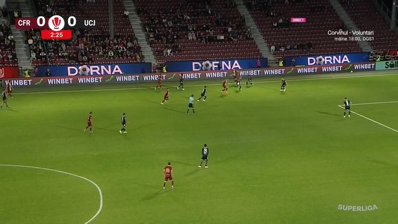 🚨 LIVE CFR Cluj – „U” Cluj este restanță din etapa a 4-a a Superligii. Pauză pe stadionul din Gruia
