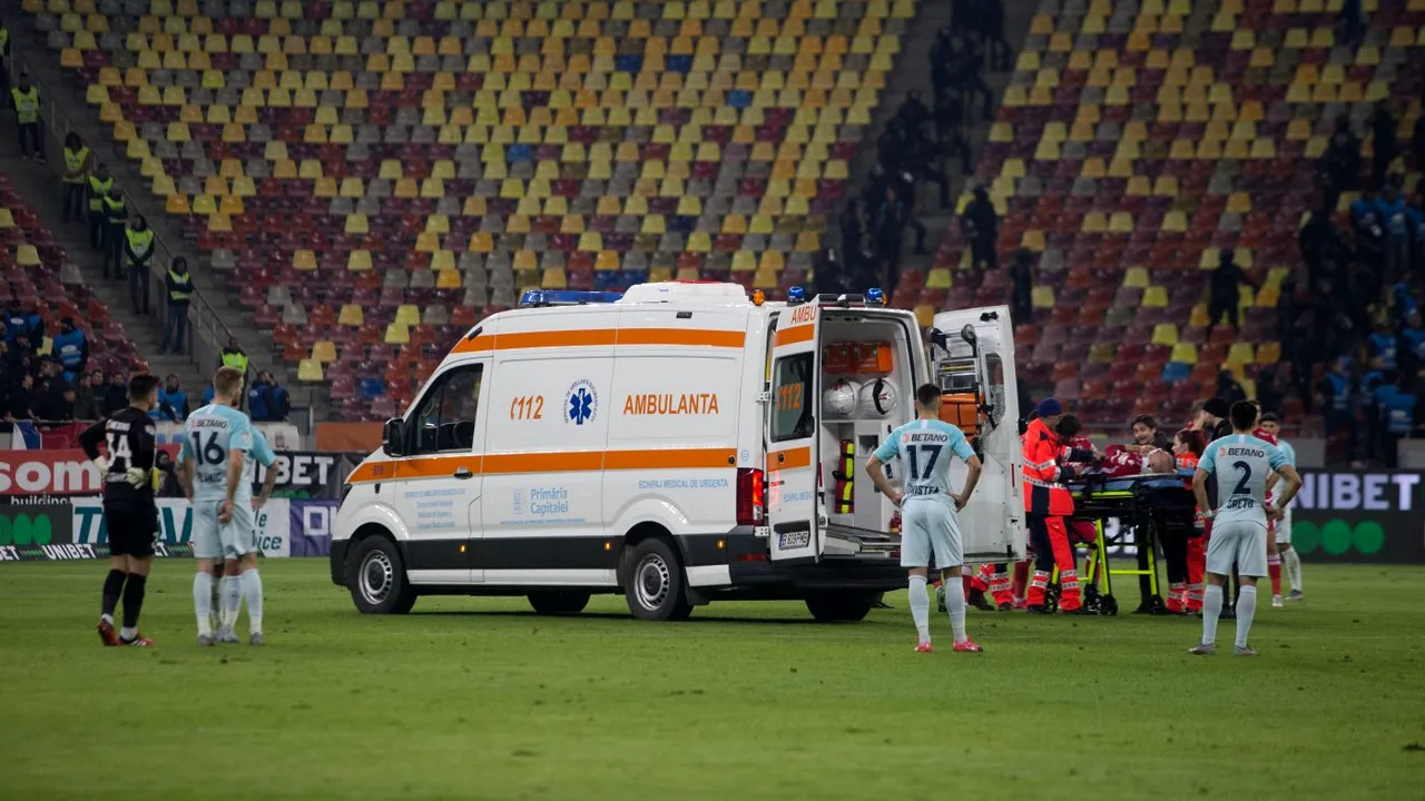 Derby-ul Dinamo - FCSB, la un pas de tragedie! Perovic s-a prăbușit după lovitura lui Cristea. Bălgrădean către fundaș: 