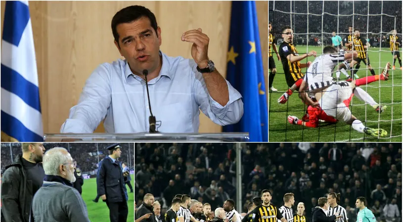 Premierul Greciei vrea să suspende campionatul! PAOK a câștigat meciul cu AEK cu 1-0! Arbitrul a validat la vestiare golul lui Varela și a menționat că 