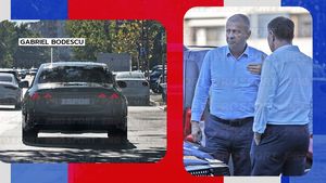 Primele imagini cu Gabriel Bodescu după scandalul bilelor manevrate ciudat, care a făcut FRF de râs și peste hotare. A discutat „secrete” într-o parcare cu șeful unui club de tradiție din fotbalul românesc. EXCLUSIV