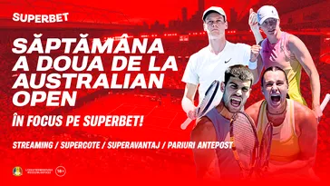 Crema tenisului mondial visează la marele trofeu. Vezi Oferta Superbet pentru fazele finale de la Australian Open. ADVERTORIAL