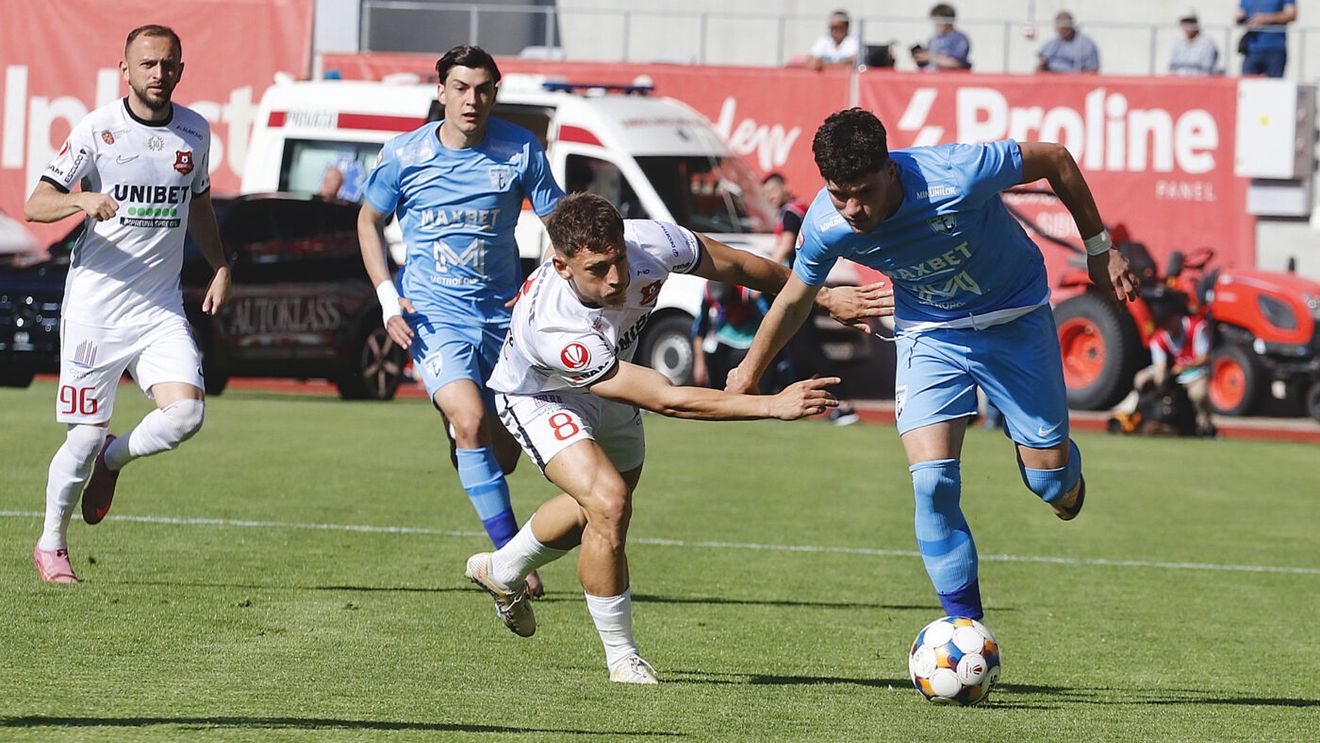 FC Hermannstadt - FC Voluntari 3-2, în prima manșă a barajului de promovare/menținere în Superliga. Returul se joacă pe 1 iunie