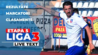 Etapa 5 Liga 3 | Inter Stars Sibiu – Vulturii Fărcăşeşti e primul meci al zilei în runda intermediară. 39 de jocuri au loc astăzi