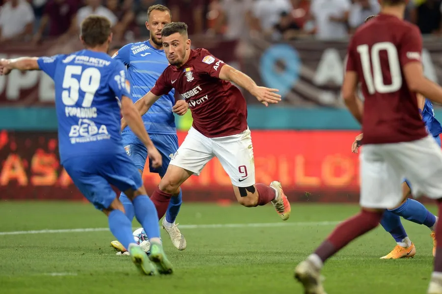 Adrian Bălan (vișiniu) a fost eroul Rapidului duminică seară