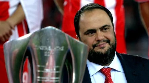 Cutremur în fotbalul grec: președintele Federației și patronul lui Olympiacos, Vangelis Marinakis, suspendați pe viață din fotbal. Marinakis controla jumătate din prima ligă și a dat foc unei brutării a unui arbitru care nu l-a ajutat!