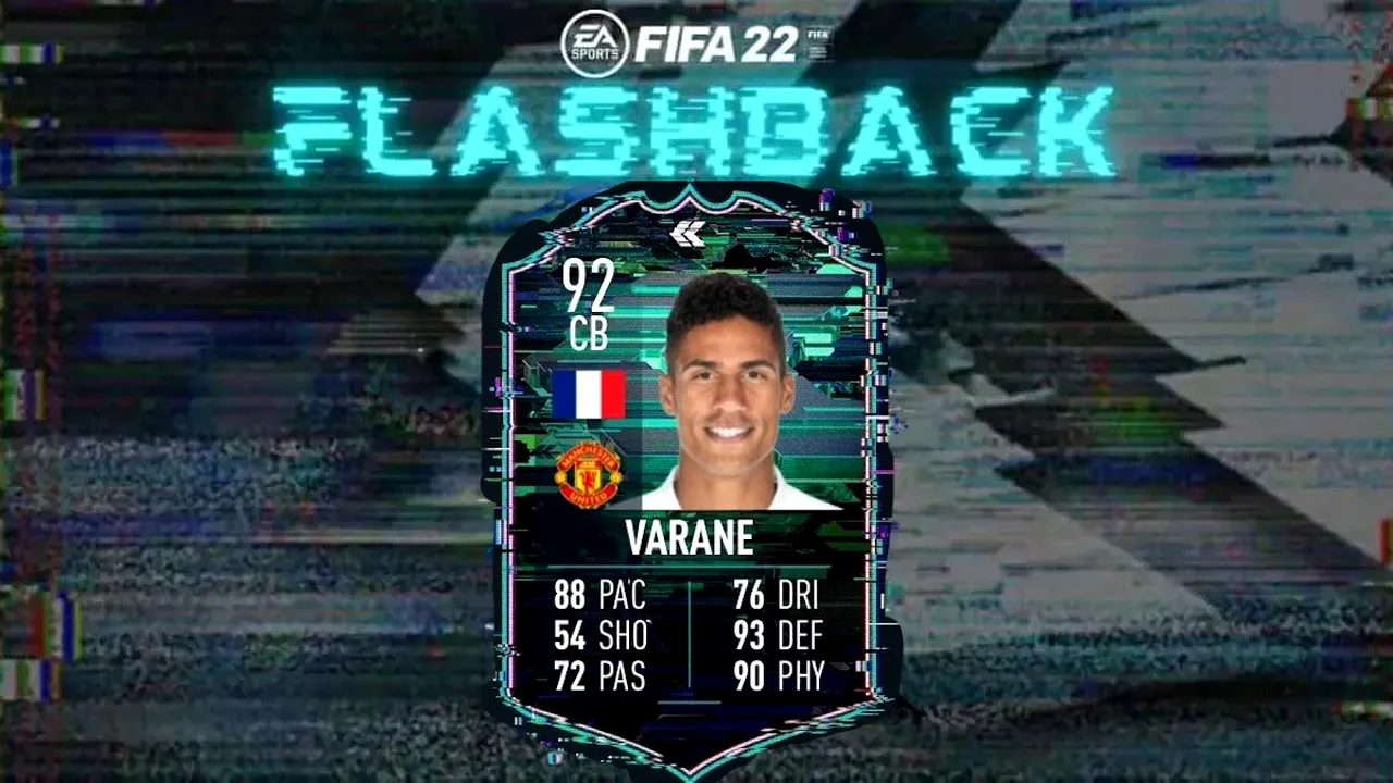 Raphael Varane a primit un super card în FIFA 22 Ultimate Team! Fundașul valorează 1 milion de monede și are niște atribute fantastice