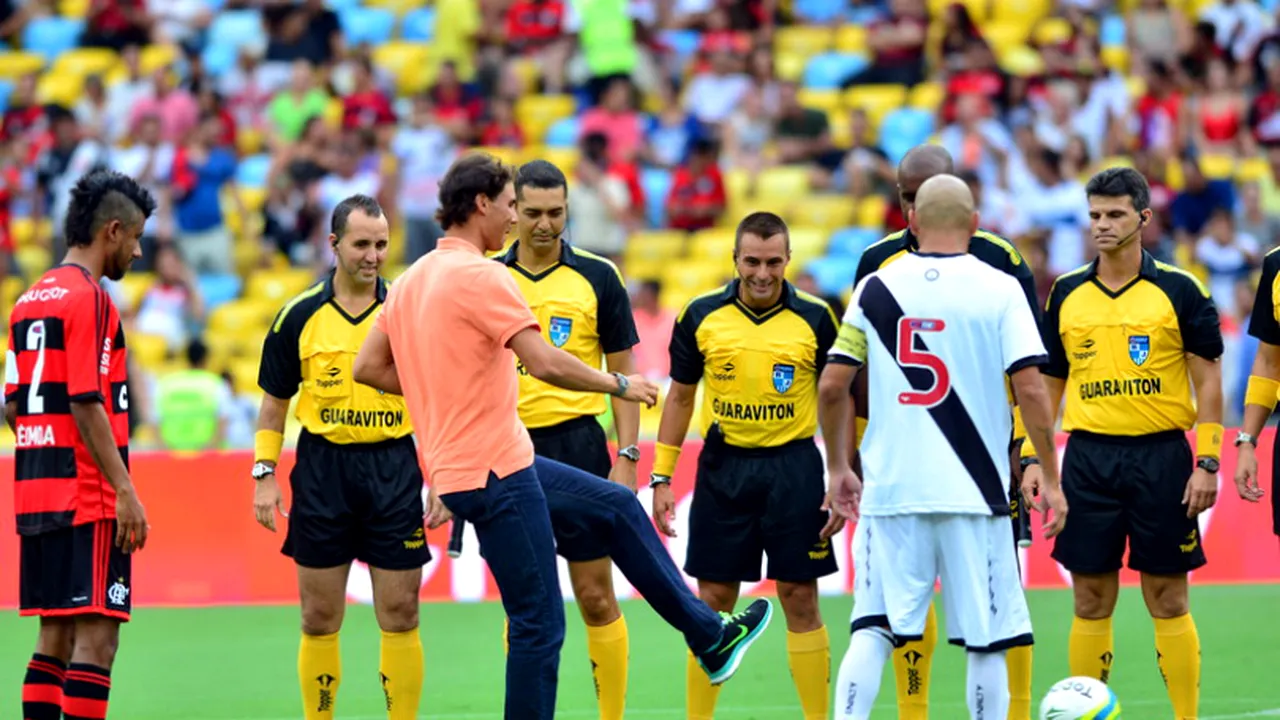 Nadal a jucat fotbal pe Maracana. Rafa a dat lovitura de start în derby-ul Braziliei