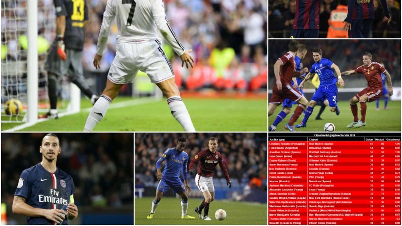 Cei mai buni marcatori din 2014: 6. Benzema-35 de goluri, 5. Kabaev-38 de goluri, 4. Zahavi-40 de goluri. Toată lista, AICI
