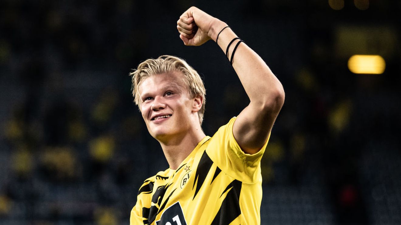 Manchester City speră să se folosească de clauza pe care o are Jadon Sancho pentru a câștiga lupta cu rivala United pentru transferul lui Erling Haaland!