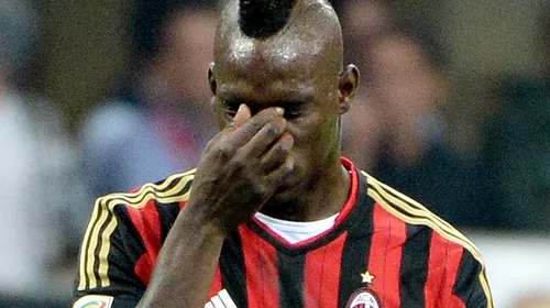AC Milan nu va face apel la suspendarea primită de Mario Balotelli