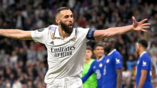 Karim Benzema, coșmarul echipelor din Premier League! Performanța înregistrată de către francez în meciul Real Madrid - Chelsea, din Liga Campionilor