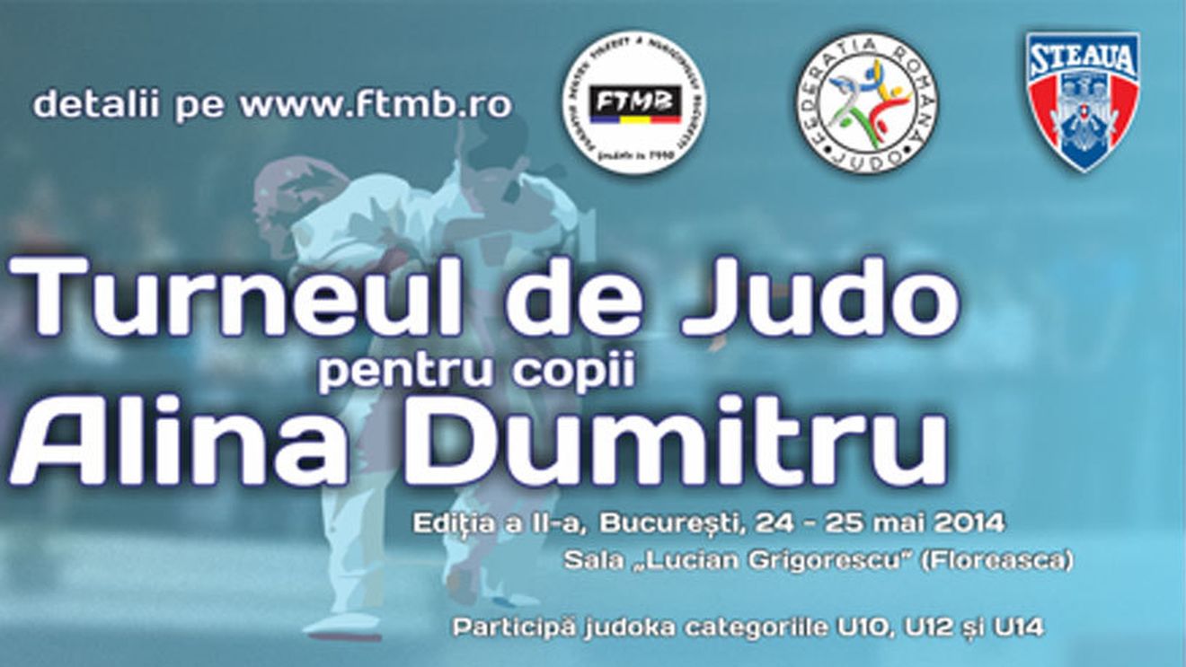 Înscrieri pe ultima sută de metri la Turneul de Judo pentru copii "Alina Dumitru", ediția a II-a