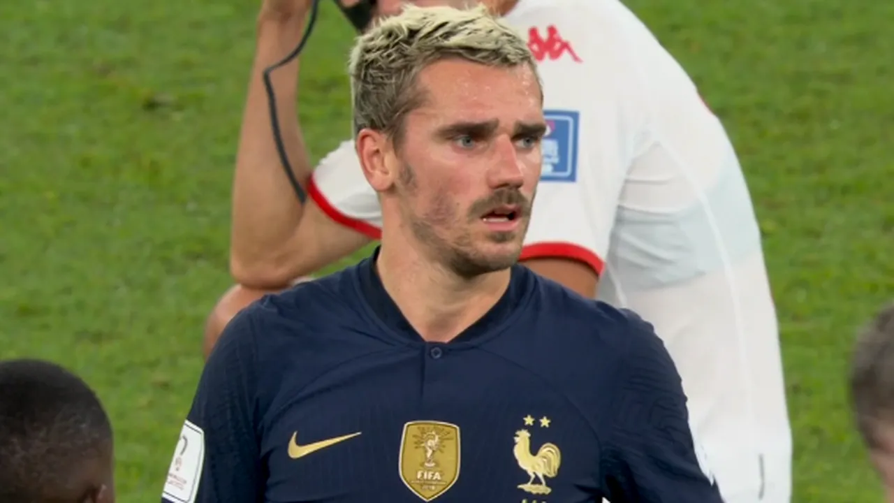Francezii au marcat la ultima fază a partidei, dar VAR-ul a anulat golul sub privirile înmărmurite ale lui Antoine Girezmann. Fază unică întâmplată la Campionatul Mondial | VIDEO