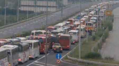 VIDEO IMPRESIONANT** Ă‚sta e modelul adoptat de fanii "câinilor" pentru finala Cupei! Cum a deplasat Aris 25.000 de fani în 360 de autocare