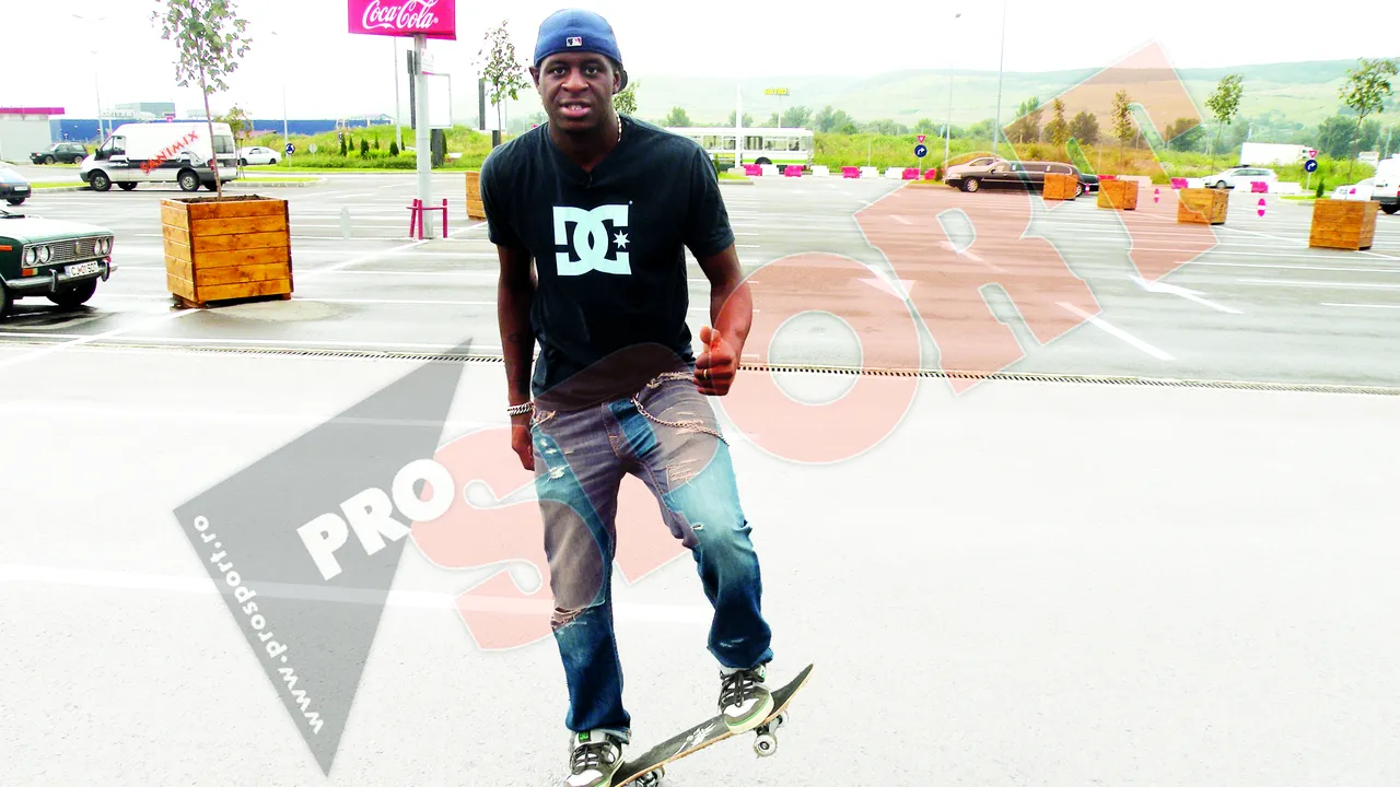 Zbor spre titlu! Kivuvu, skater pe străzile Clujului