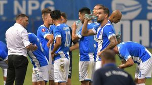 Jucătorii Universităţii Craiova s-au descătuşat după victoria cu Vllaznia: „Presiunea a fost mare, era un dezastru, o mare ruşine să nu ne calificăm trei ani la rând"