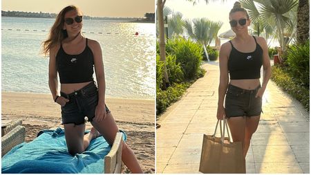 Simona Halep a ridicat gradele în termometre la Dubai! Outfit de plajă marca Nike, purtat în plin scandal de dopaj | FOTO