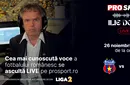 Ilie Dobre comentează LIVE pe ProSport.ro meciul Steaua – Chindia Târgoviște, marți, 26 noiembrie 2024, de la ora 17.00