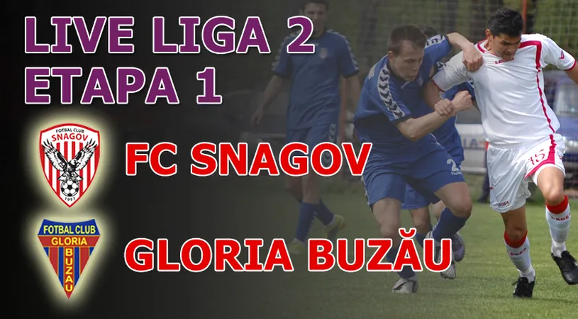 FC Snagov învinge Gloria Buzău** în primul meci al sezonului