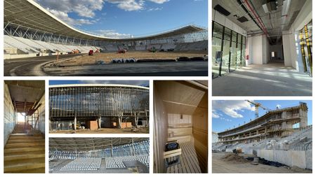 Stadiul lucrărilor la Dâmbovița Arena, la doi ani de la debutul investiției de peste 50 de milioane de euro. EXCLUSIV