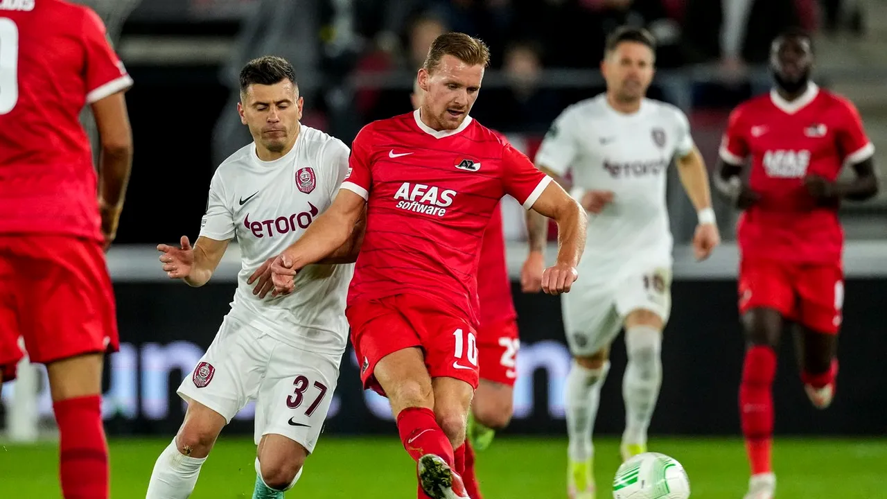 AZ Alkmaar - CFR Cluj 2-0. Ardelenii rămân cu un singur punct în Conference League după un nou meci în care au fost dominați