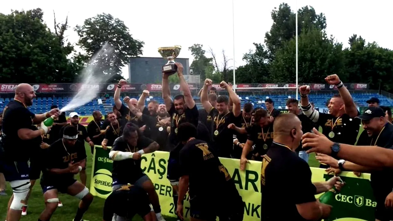 Timișoara Saracens, al treilea titlu național consecutiv la rugby, al cincilea din istorie. 
