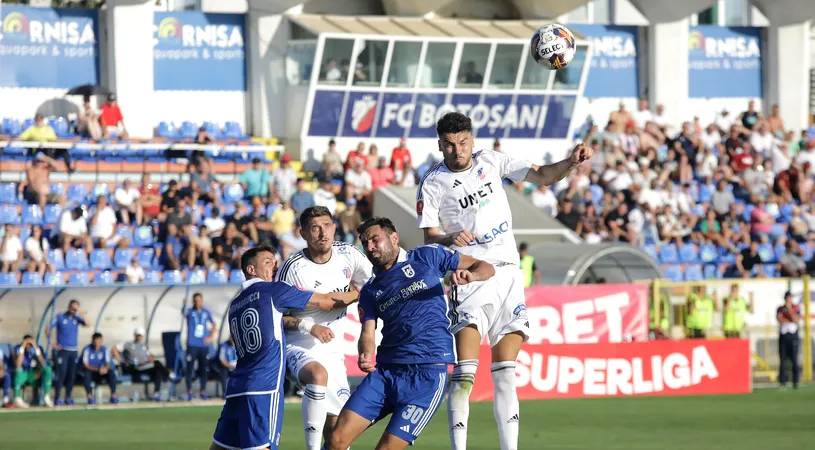 Botoșani - FC U Craiova 4-1, în a 4-a etapă a play-out-ului din Superliga. Dezastru pentru Adrian Mititelu! Oltenii rămân în 10 oameni și încasează 3 goluri unul după altul. Lopez înscrie din foarfecă