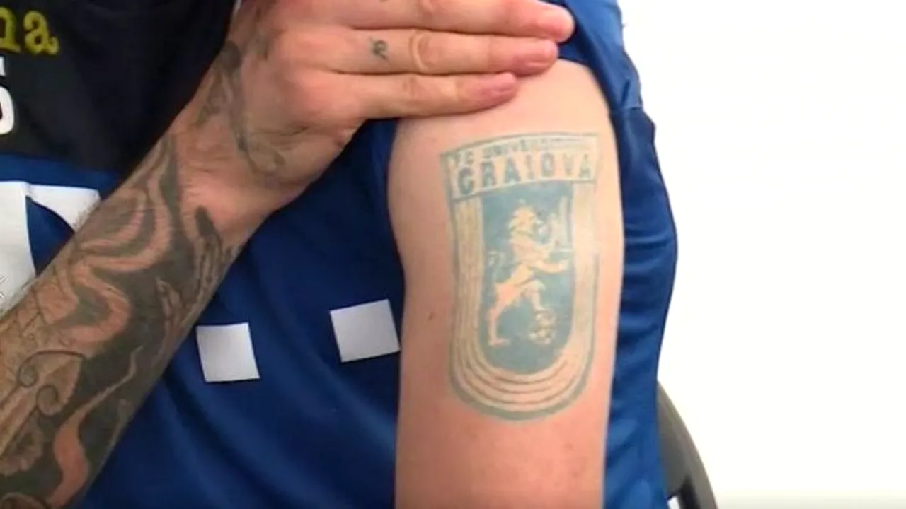 Jucătorul român care nu a evoluat niciodată în Liga 1, dar are emblema Craiovei tatuată pe braț: 