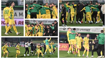 Imagini de colecție pentru CS Mioveni. Cum s-au bucurat argeșenii după golurile cu Steaua și în urma calificării în play-off-ul Ligii 2, unde au la îndemână barajul de promovare
