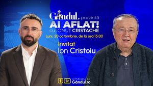 „Ai Aflat! cu Ionuț Cristache” începe luni, 20 octombrie, de la ora 15.00, live pe Gândul. Invitat: Ion Cristoiu