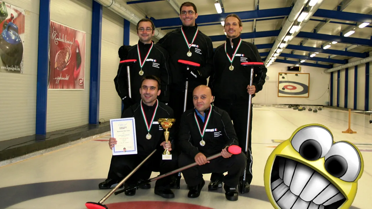 Suntem buni... la curling!:) România a câștigat turneul de la Budapesta FĂ‚RĂ‚ înfrângere