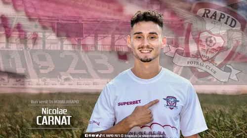 Rapid, încă un transfer important! Giuleștenii l-au adus pe Nicolae Carnat, campionul României: „Sper să ajungem în play-off!”