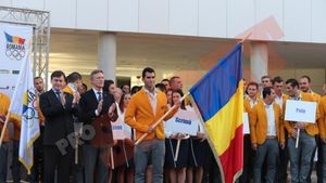 FOTO** Delegația României pentru JO de la Londra a fost prezentată în fața sediului COSR