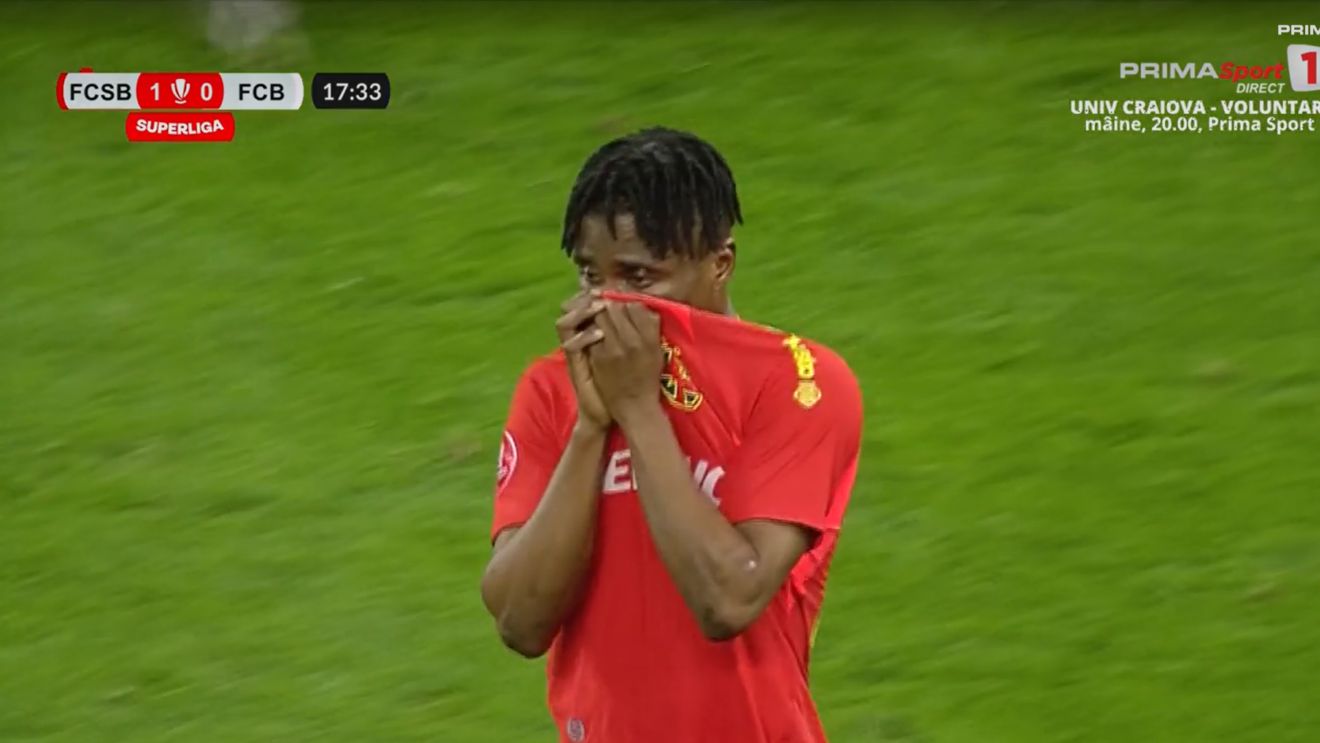 Ce a făcut Nana Antwi în vestiarul FCSB, la pauză, după ce a luat cartonașul roșu! Florinel Coman a dezvăluit prăbușirea psihică a colegului său